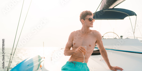 Caucasian man hand holding ...