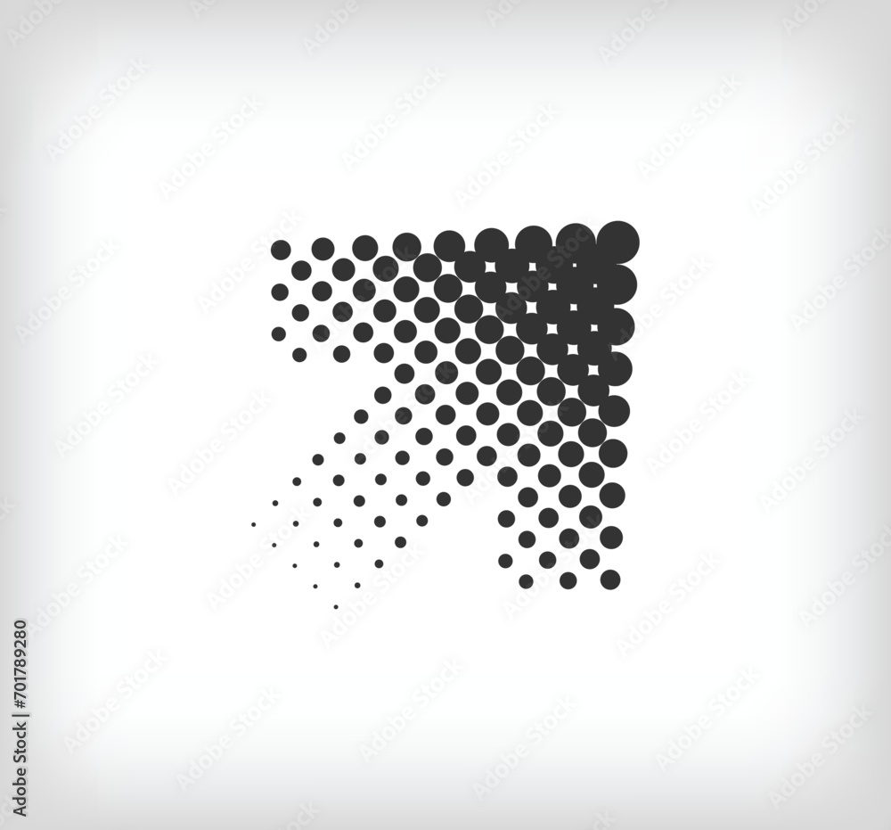 Dotted up arrow shape. Geometric artistic motion arrow icon pixel. Integrative and integrative pixel movement. Modern icon ports. Dotted up arrow shape. Geometric artistic motion arrow icon pixel. Integrative and integrative pixel movement. Modern icon ports.