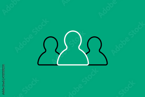 profiles illustration in flat style design. Vector illustration.	