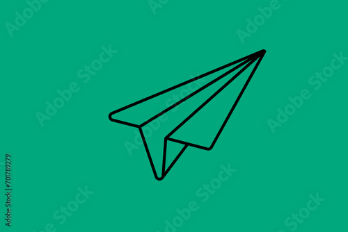 paper plane illustration in flat style design. Vector illustration.	