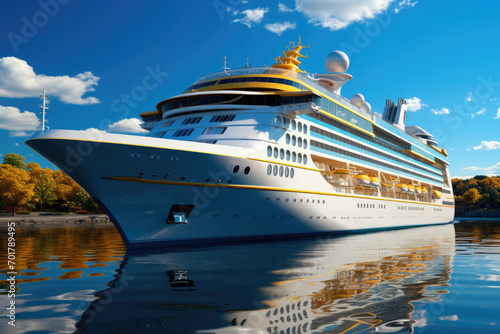 Wallpaper Mural Large cruise ship. The concept of exclusive tourism in the ocean sea travel on vacation in summer Torontodigital.ca