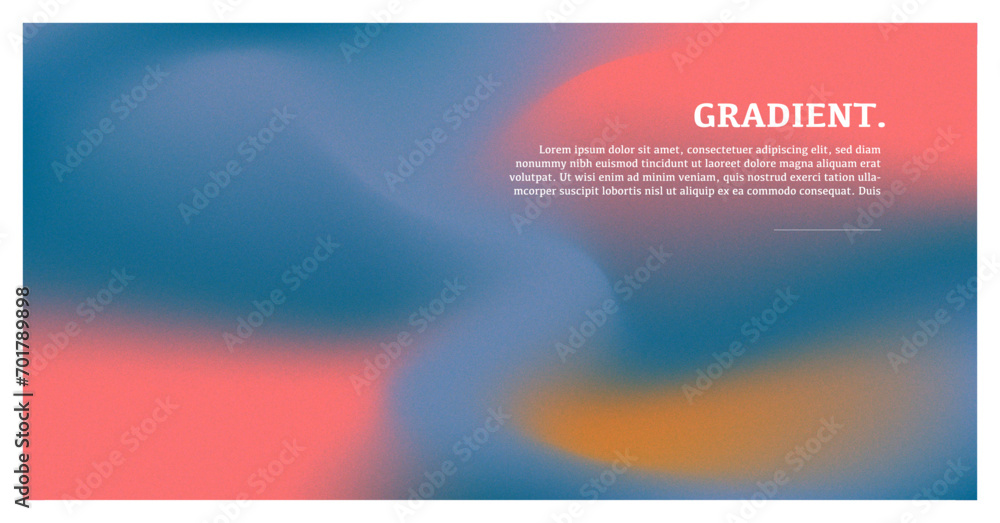 Obraz premium Abstract color gradient modern blurred background and film grain texture template with an elegant