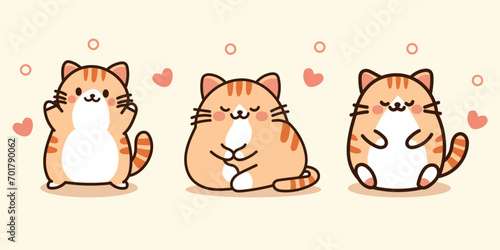 Vector of Cute Cat kawaii