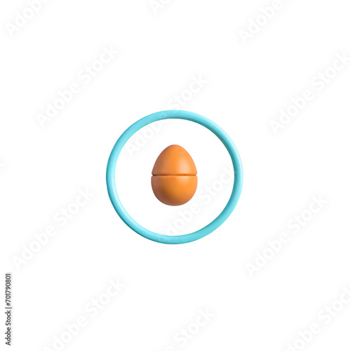 basketball easter eggs isolated on white background