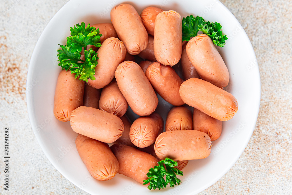 sausage fresh meat tasty eating cooking appetizer meal food snack on the table copy space food background rustic top view sausage fresh meat tasty eating cooking appetizer meal food snack on the table copy space food background rustic top view