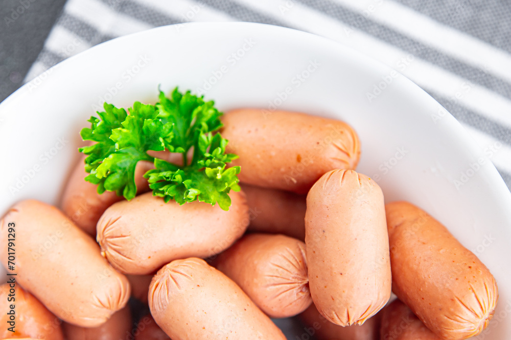 sausage fresh meat tasty eating cooking appetizer meal food snack on the table copy space food background rustic top view sausage fresh meat tasty eating cooking appetizer meal food snack on the table copy space food background rustic top view