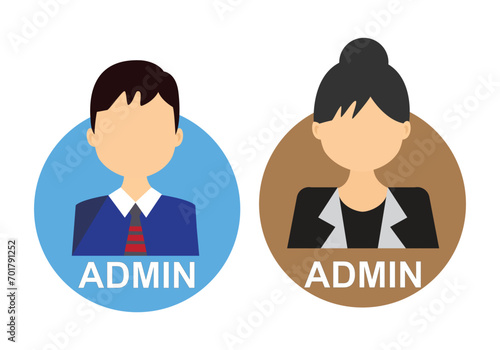 Administrator icon vector set. isolated white background. vector illustration