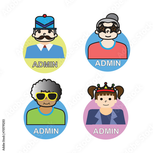 Administrator icon vector set. isolated white background. vector illustration