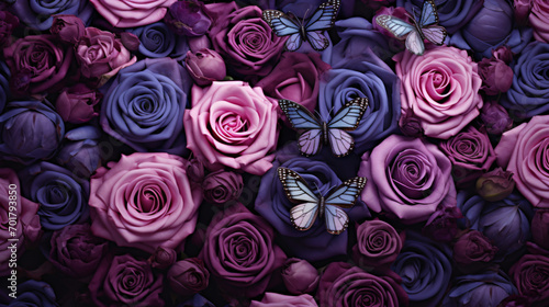 purple with deep bluish shade of butterflies