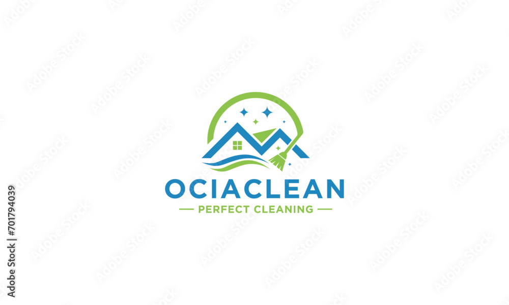 A Home Cleaning Logo Design With A Creative Concept That Fits With Your Cleaning Service Business A Home Cleaning Logo Design With A Creative Concept That Fits With Your Cleaning Service Business