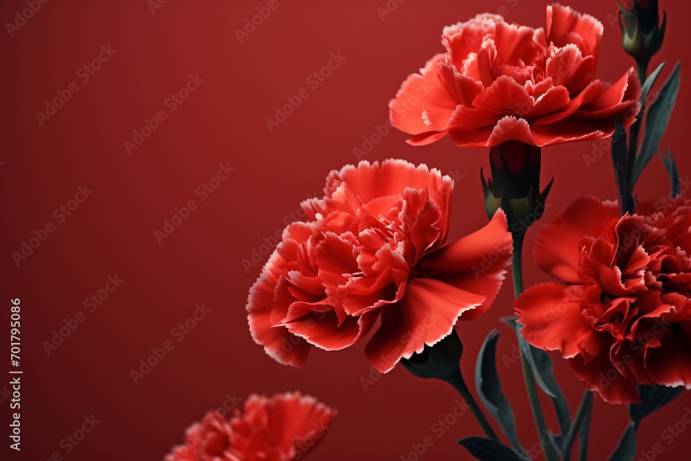 Red carnation flowers Red carnation flowers