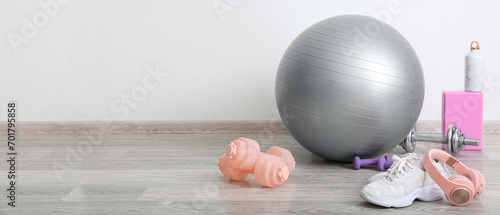 Sports equipment with shoes...