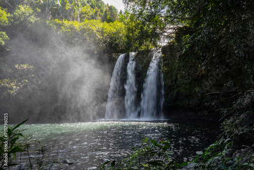 View of Leon Waterfall  Cascade Leon  located in the south of Mauritius island