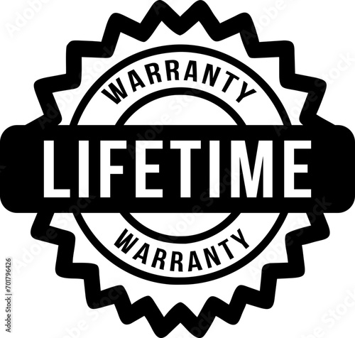 Lifetime Warranty Seal Stamp, lifetime warranty label, badge, stamp
