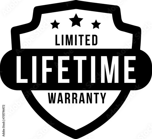 Lifetime Warranty Seal Stamp, lifetime warranty label, badge, stamp
