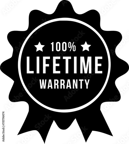 Lifetime Warranty Seal Stamp, lifetime warranty label, badge, stamp
