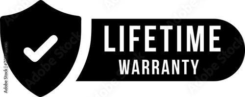Lifetime Warranty Seal Stamp, lifetime warranty label, badge, stamp
