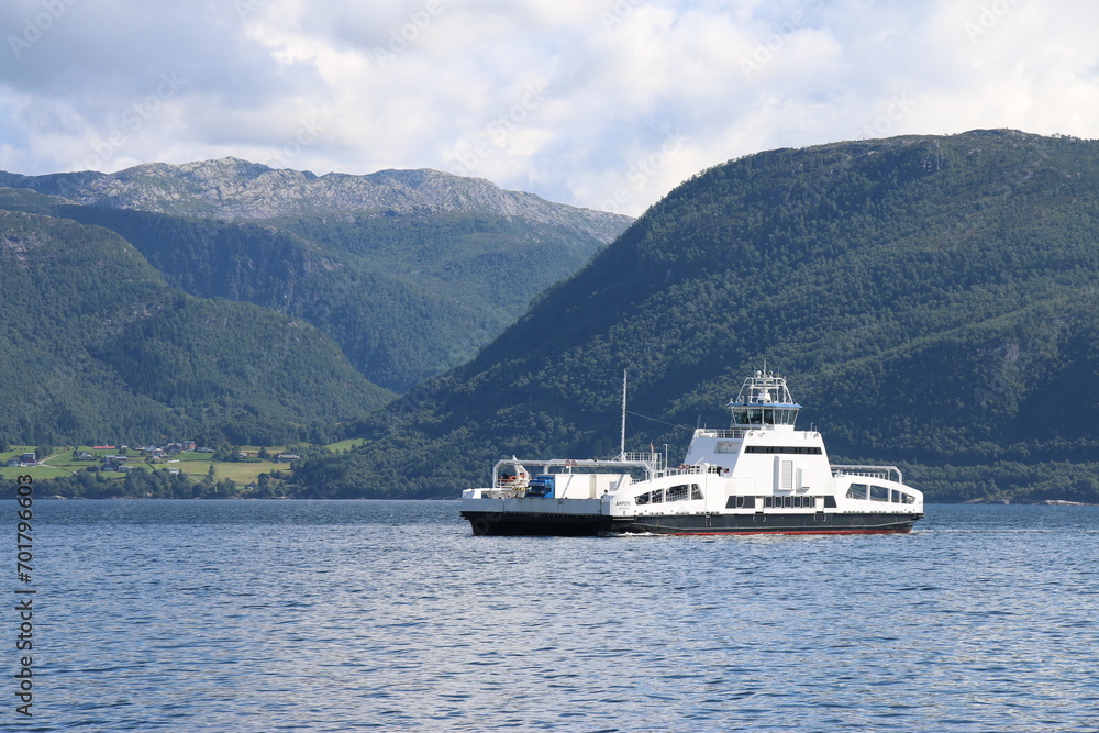ferry over the Sognefjorden in Norway