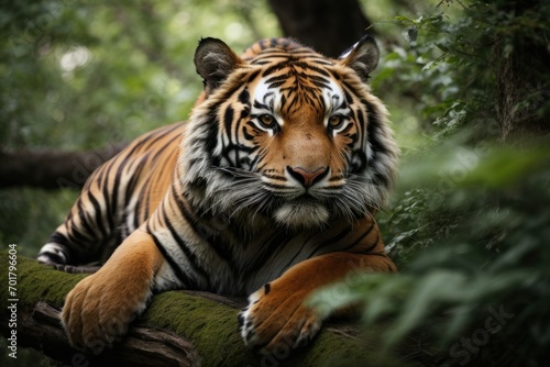 tiger in the wild, close-up
