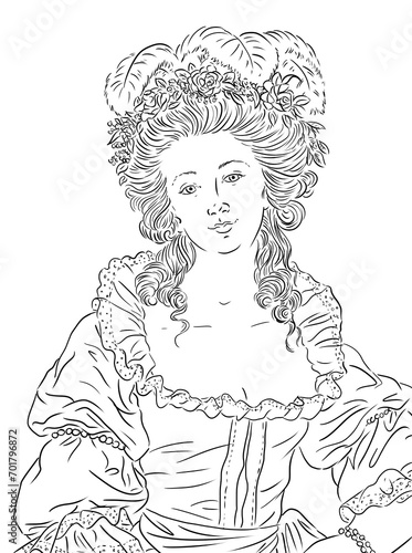Принти на полотні Madame du Barry, countess du Barry, 1743-1793