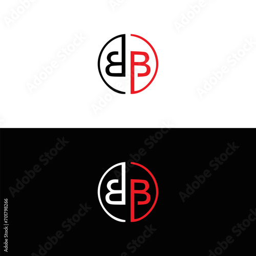 BB logo. B B design. White BB letter. BB, B B letter logo design. Initial letter BB linked circle uppercase monogram logo. B B letter logo vector design.	
