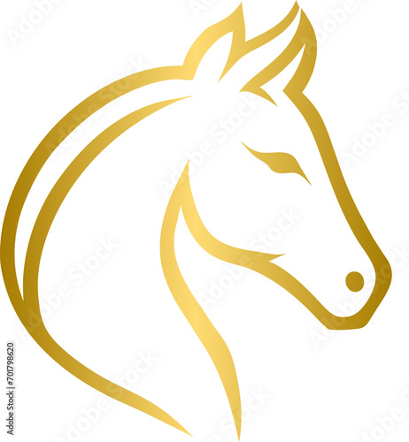 Golden horse head