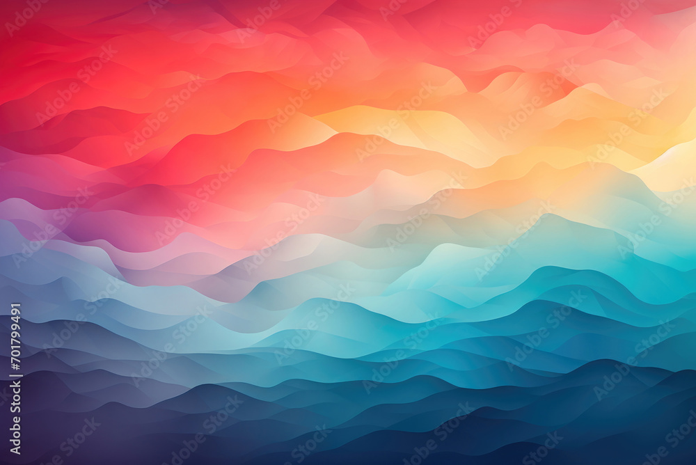 Abstract colorful mountain ranges. Rainbow gradient background