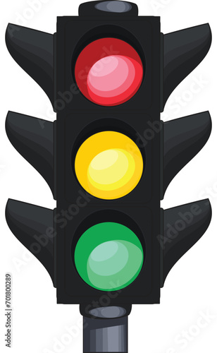 Vector illustration showing traffic lights