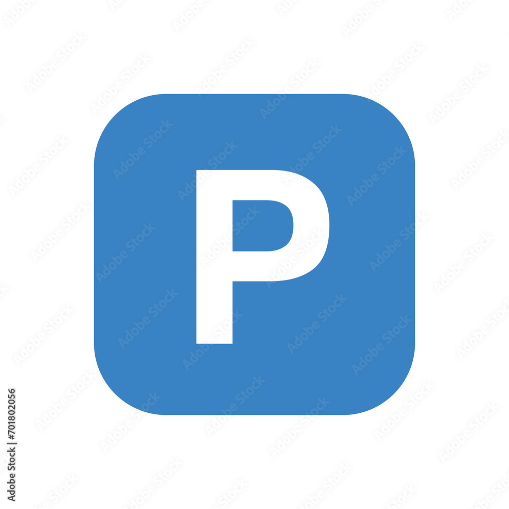 blue button P parking vector symbol sign blue button P parking vector symbol sign