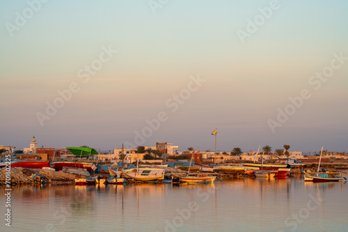 View of Kerkennah - Tunisian archipelago in the Mediterranean Sea