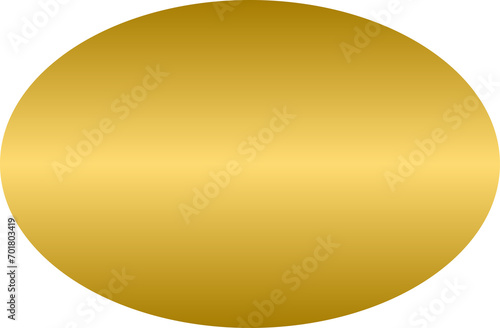 Golden oval shape