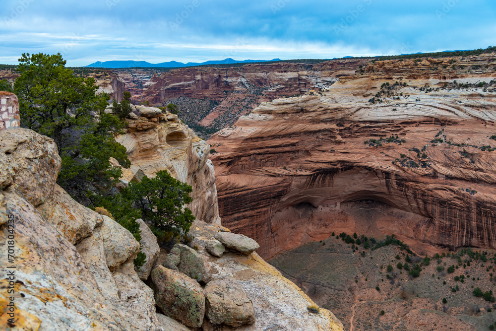Desert landscape, view of red eroded rocks, Canyon de Chelly National Monument, Arizona Desert landscape, view of red eroded rocks, Canyon de Chelly National Monument, Arizona