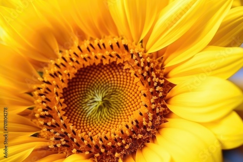 fresh sunflower macro  macro of sunflower blooming texture
