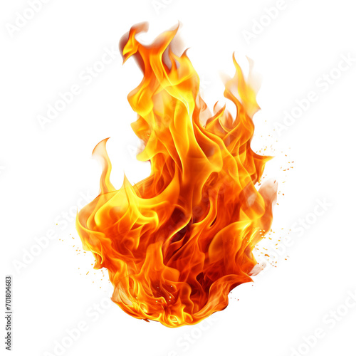 fire on a black background