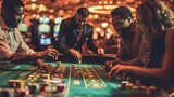 People addicted to gambling, roulette, horse racing slot machines blackjack, poker