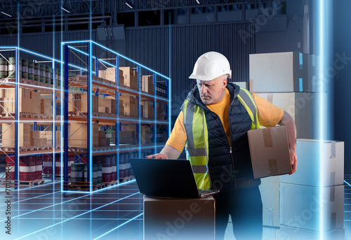 Man warehouse supervisor. R...