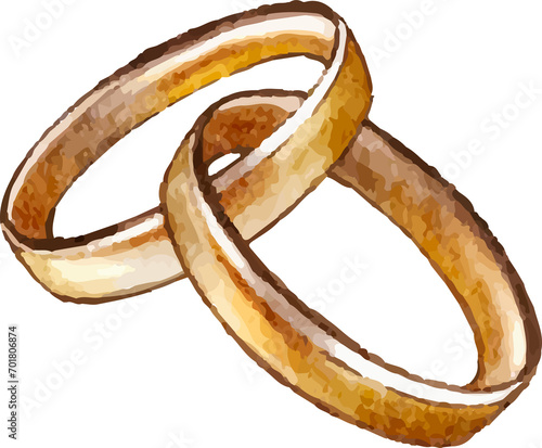 Photography Engagement wedding ring watercolor illustration