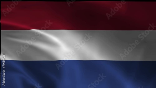 Illustration of the NETHERLANDS flag with a wavy effect