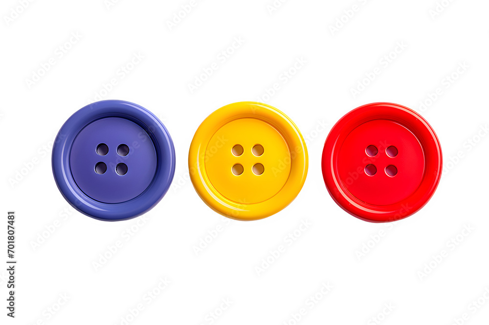 Set of Multicolored Clothing Buttons with Threads on a PNG background. Set of Multicolored Clothing Buttons with Threads on a PNG background.