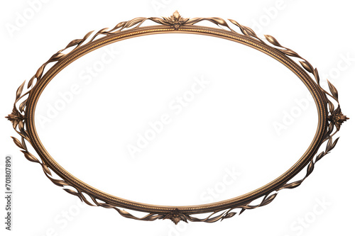 Gold photo frame ,Golden oval picture frame on png background