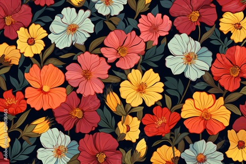 Wallpaper Mural seamless floral background Torontodigital.ca