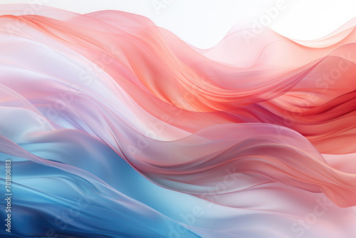 Abstract background in the form of haze waves of blue, pink and white