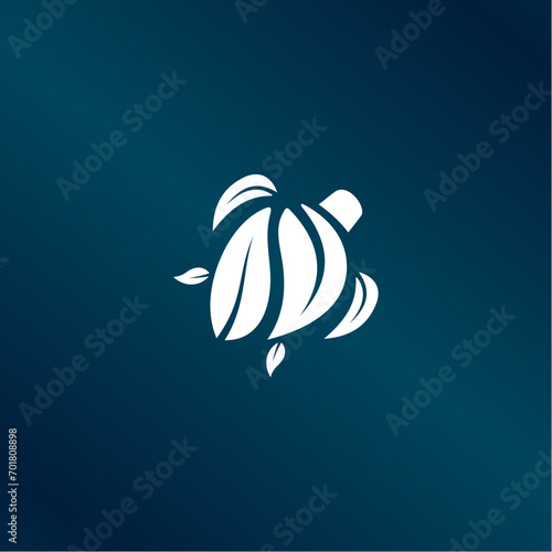 Green Leaf Turtle Logo Design