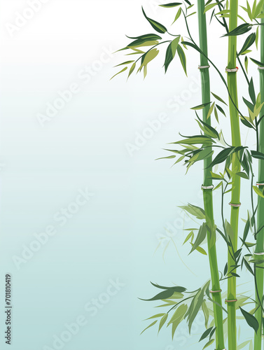 Zen bamboo leaves background,created with Generative AI tecnology.