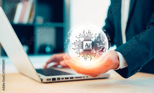 Fotografie artificial intelligence AI technology and Digital transformation concept, busine