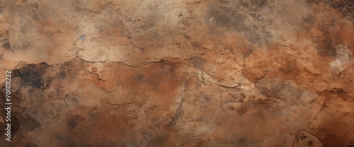 Empty brown rusty stone or metal surface texture. Long banner format.