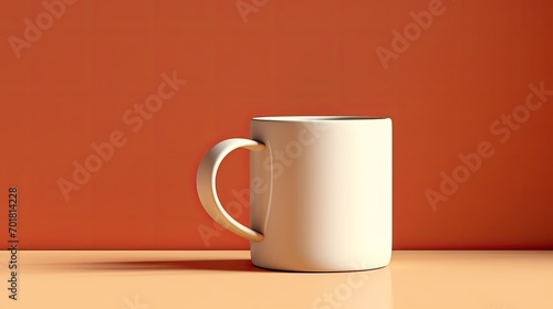 Elegant white mug. Generative AI
