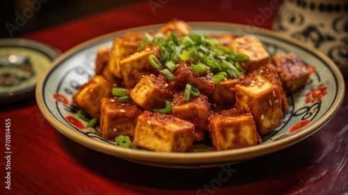 Fried tofu and tempeh. Generative AI