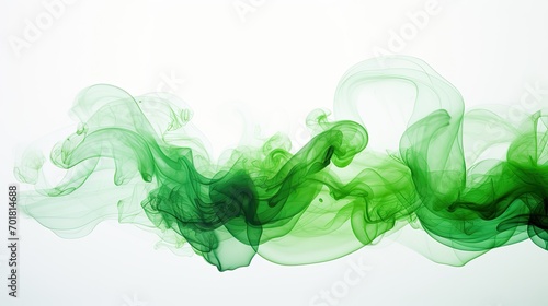 Green smoke abstract. Generative AI