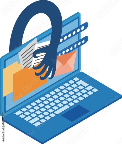 サイバーリスクのイメージイラスト